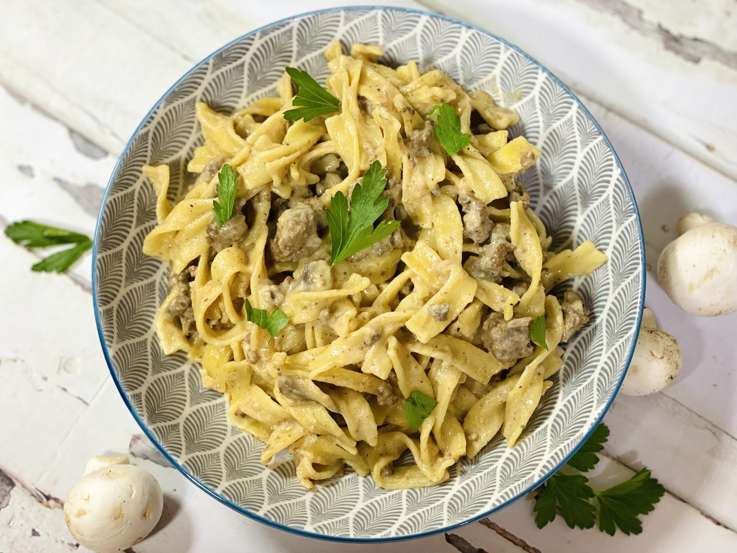 One-Pan Ground Beef Stroganoff